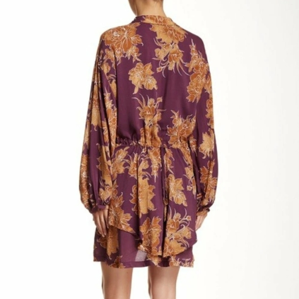 Free People Shake It Printed Mini Dress Tunic Berry Combo Boho Womens Medium M - Picture 2 of 12
